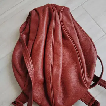 가죽 빨간색 캐주얼 백팩