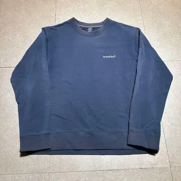 Montbell 트레이닝복 맨투맨 네이비 원포인트 L