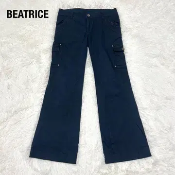 [ BEATRICE ] 베아트리스 카고 팬츠 플레어 사이즈 38 M 그린