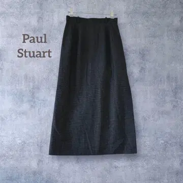 폴 스튜어트 도트 롱 타이트 스커트 안감 부착 M