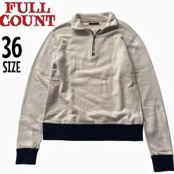 풀카운트 하프 지퍼 카라 부착 맨투맨 투톤 맨투맨 S 사이즈