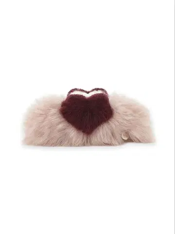 스나이델 퍼 바네 핑크 베이지 바네 클립 퍼 하트