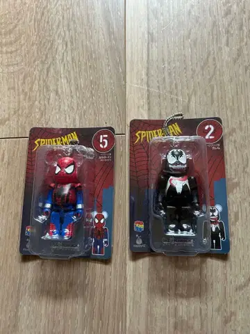 개별 판매 불가 [ 2&5 ] 스파이더맨 베어브릭 복권 베놈&스파이더맨