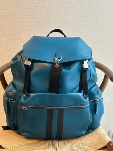 [ 직영점 구매 ] BALLY 파랑 가죽 백팩