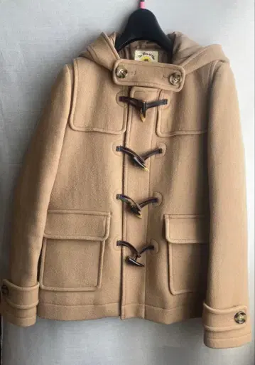 RAY BEAMS 베이지 후드 부착 더플 코트