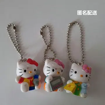 헤이세이 레트로 산리오 헬로키티 볼체인 키링 3개 세트