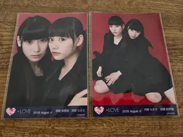 이코러브 사이토 키아라 사이토 나기사 브로마이드 빨간 배경