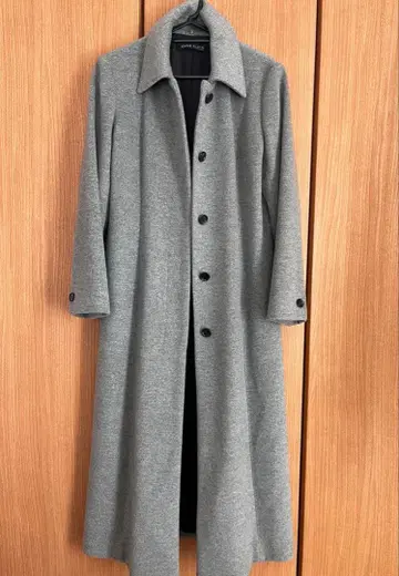 [일본제] ANNE KLEIN 캐시미어 롱 코트 그레이 고급