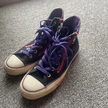 CONVERSE 하이컷 스니커즈 블랙/퍼플