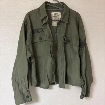 USN 자수 올리브색 밀리터리 자켓 M