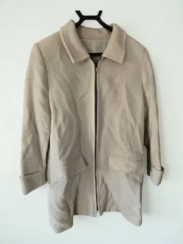 Rene 롱 코트 아이보리 울 코트 알파카 혼방 사이즈 9