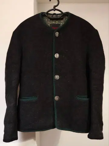 독일제 로덴 울 치로리안 자켓 노카라 빈티지