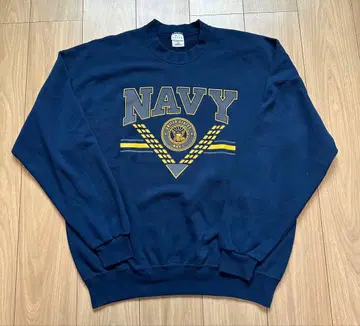 NAVY 로고 네이비 맨투맨 XL 미국제