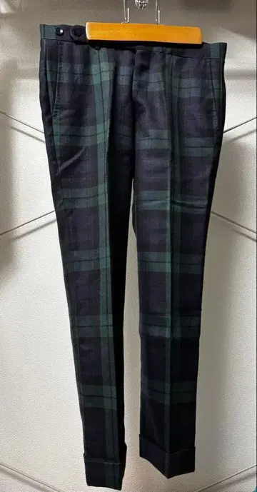 Rota 슬랙스 타탄 체크 블랙워치 울 이탈리아제