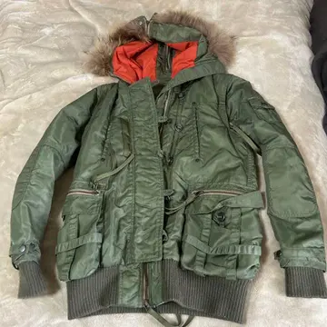 Avirex 퍼 후드 아우터