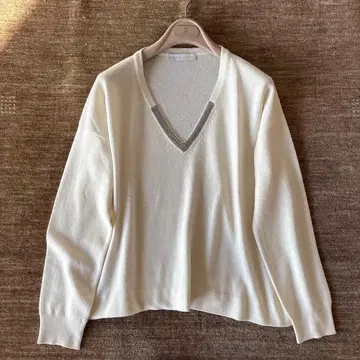 파비아나 필리피 화이트 니트 모니레 FABIANA FILIPPI