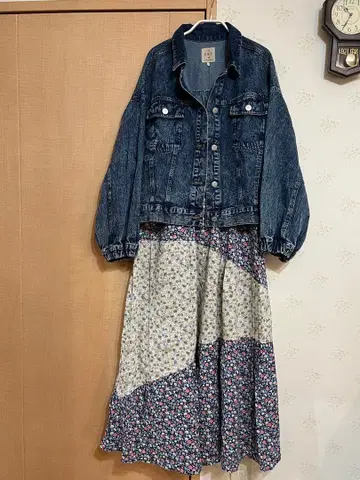 sm2 데님 자켓 & 스커트 set