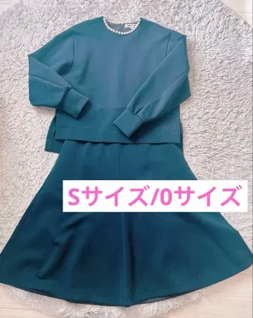 [ 새상품급 ] 아푸와이저 리셰 모조 진주 부착 셋업 네이비 사이즈 0