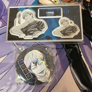 주술회전 젠인 나오야 아크릴 피규어 & 참 올스타 캔뱃지