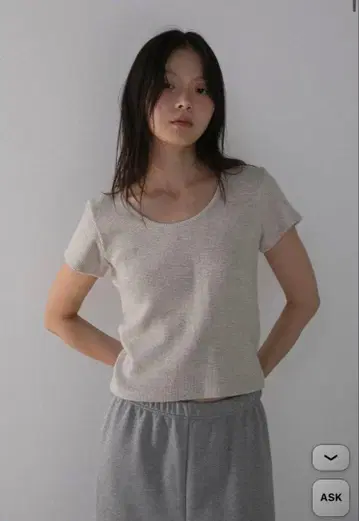 와플 원단 상의 OHOTORO