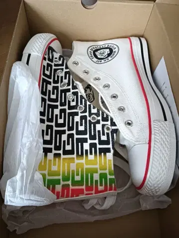 THEE GREATEST BOTCH 하이컷 스니커즈 25cm 스플래터