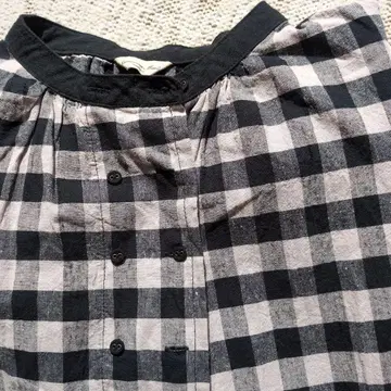 사만사 모스모스 블랙 체크 롱 원피스