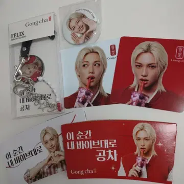 공차 필릭스 키링 배지 코스터 6점 B