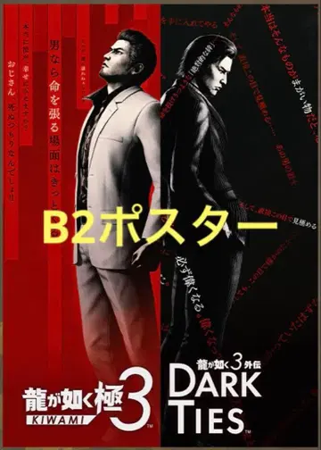 용과 같이 극3 외전 DARK TIES 판매 촉진 포스터