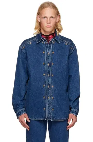 Y/PROJECT 패널 데님 셔츠 L