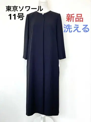 새상품 11호 페데소와르 도쿄 소와르/블랙 포멀 원피스