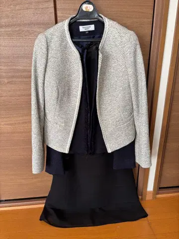 포멀 3종 세트 9호 원피스 + 자켓 2개 (네이비 화이트)