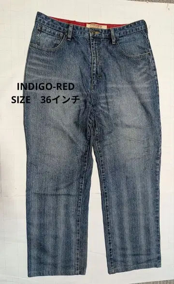 INDIGO-RED 데님 팬츠 36인치
