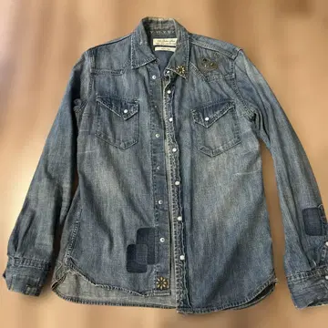 레미 리프 스터드 데님 셔츠 M