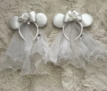 해외 디즈니 웨딩 머리띠 2개 세트