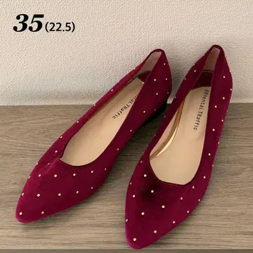 새상품급 ORiental TRaffic 스터드 벨로아 펌프스 22.5