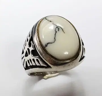 은 실버 남성용 반지