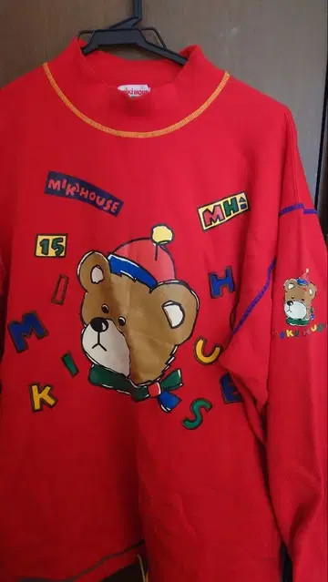 레트로 MIKI HOUSE 곰 트레이닝복 L 사이즈 레드