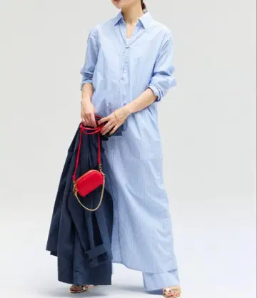 새상품 IENA 파자마 스트라이프 스키퍼 원피스 셔츠 원피스