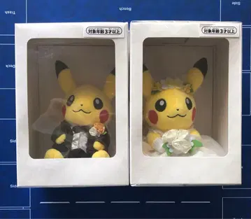 포켓몬 가든 웨딩 봉제 인형 피카츄 양혼 2체 세트