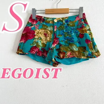 EGOIST 꽃무늬 숏팬츠 S 플라워 프린트 화려한 캐주얼 코디