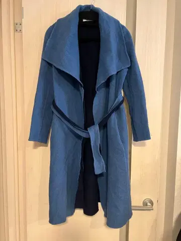 다이앤 폰 파스텐버그 바이컬러 롱 체스터 코트 모 100%