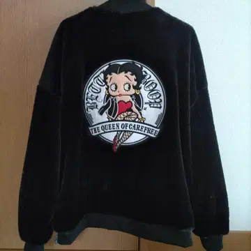 Betty Boop 벨로아 자켓 M 블랙