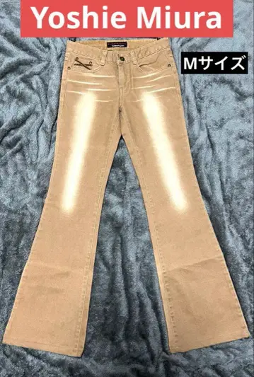 Yoshie Miura 청바지 팬츠 사이즈 26 플레어 데님 빈티지