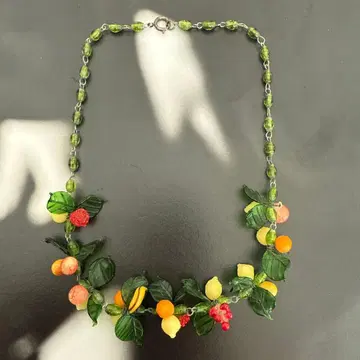 MURANO GLASS 무라노 유리제 후르츠 모티브 목걸이