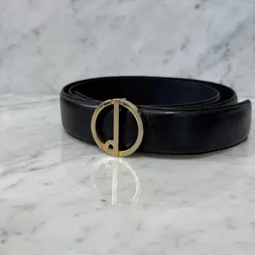 dunhill 던힐 벨트 천연 가죽 가죽 블랙 블랙 라운드 로고