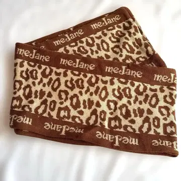meJane 레오파드 무늬 니트 머플러 레오파드 미제인 헤이세이 갸루