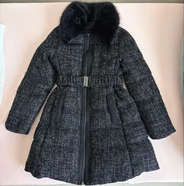 Riu Tweed down coat 블랙 R짱