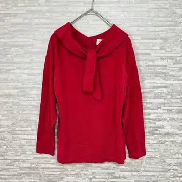 엠마 제이  제이 빨간색 세일러 리본 니트 L 택 포함 새상품 걸리시