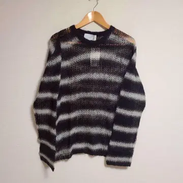 슈가힐 SUGARHILL 모헤어 보더 풀오버 니트 스웨터