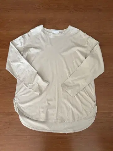 휴먼 우먼 베이지 긴팔 티셔츠 일본제